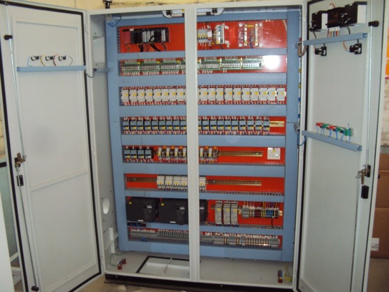 Open industrial control panel