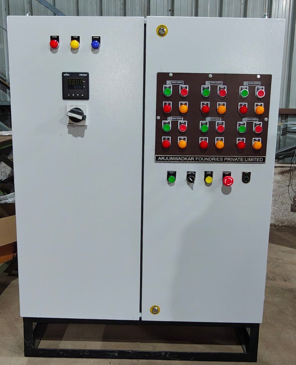 Control panel installed on factory floor