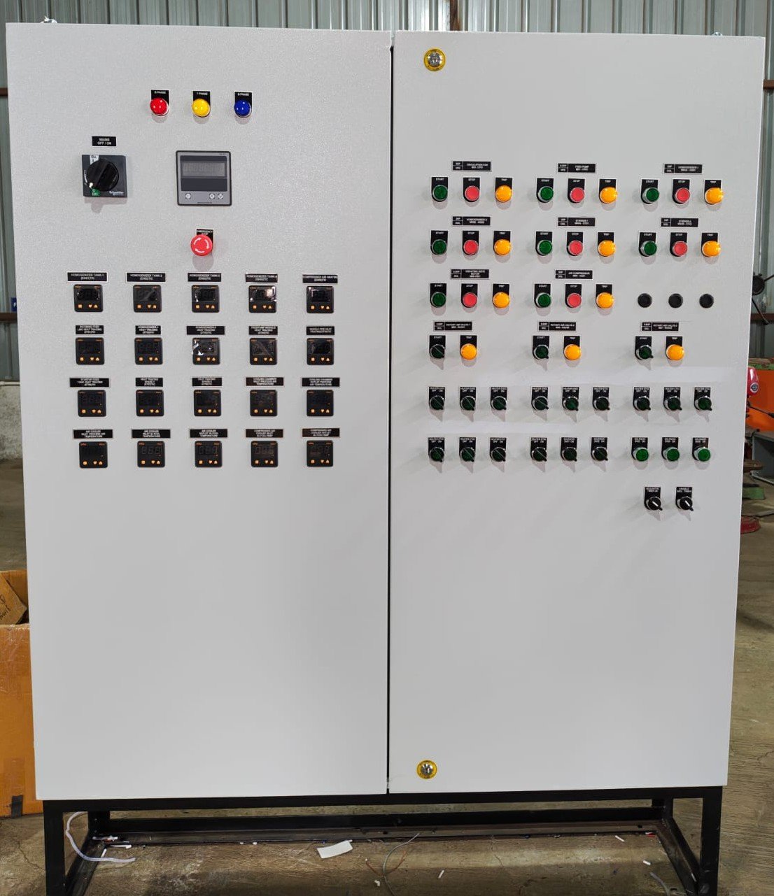 MCC switch bank in factory setting